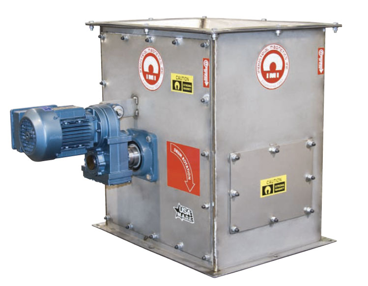 magnetic drum separator in housing with motor