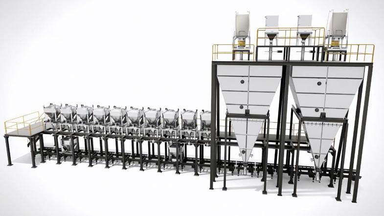 complete formulation and powder mixing system using stainless steel IBC containers