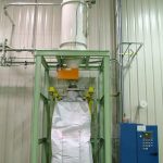 bulk bag filling with air packer and vibratory deck