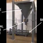 deer corn bagging system for 30 to 50 lb. bags - hopper, bagging machine, bag sewing system