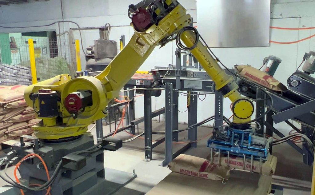 used robot bag stacker