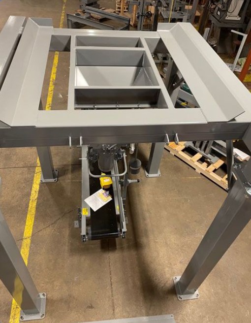 top view of probox discharge stand and bagging scale support