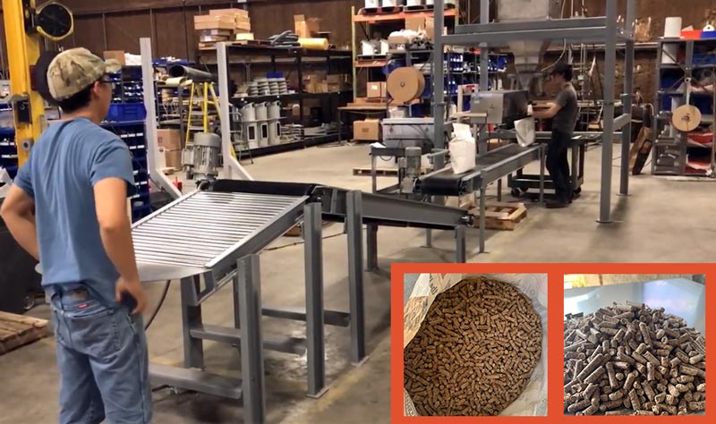 Bagging BBQ Wood Smoker Pellets 12-14 Bags per Minute