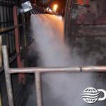 Dry Fog™ dust suppression for rail car dump station