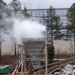 Dry Fog™ dust suppression system used on a hopper