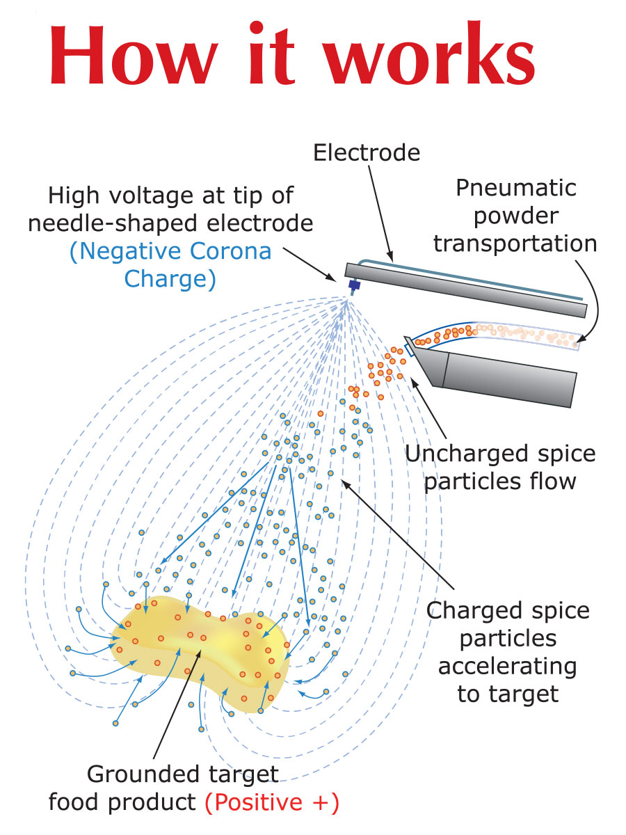 How Coating Peanuts and Foods Using Electrostatics Works