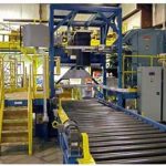 bulk bag filling station with roller conveyor