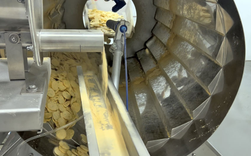 seasoning popped chips with cheddar cheese flavoring