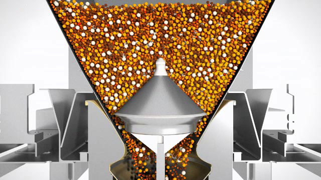 cut away 3d view of cone valve inside ibc container