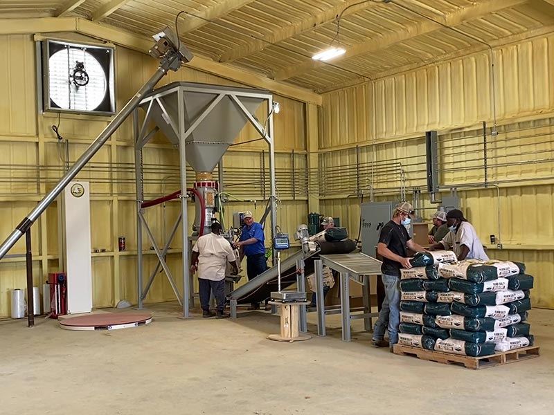 grain bagging system for shelled corn deer corn