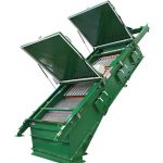 front to back dry screening machine with dual screen panel access doors