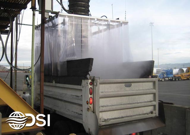 dust suppression for truck loading