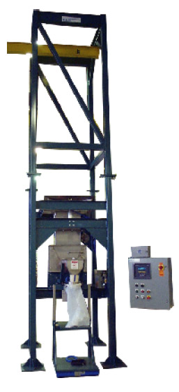 Poly Bag Filler under Bulk Bag Unloader Poly Bag Filler under Bulk Bag Unloader