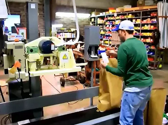 manual bag tagging machine for 4 bags per minute sewing system