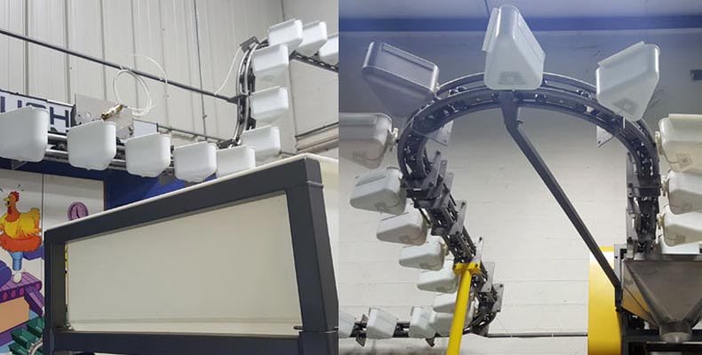 bucket elevator conveyors and bucket conveyor systems